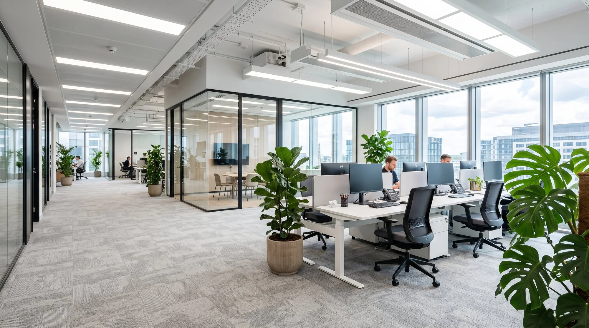 Clean commercial office reception carpet by Byford Carpet Cleaning
